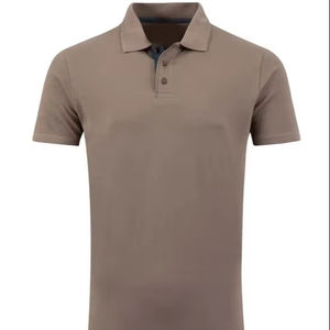 Polos de hombre de alta calidad con logotipo bordado personalizado, ropa deportiva informal, Polos con patrón sólido, Top de lona de algodón para el hogar - Product Image 1
