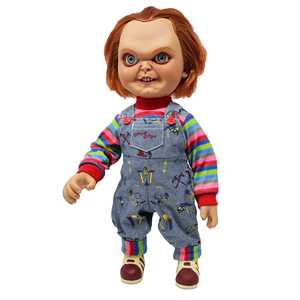 Muñeco Chucky de 15 Pulgadas para Niños, Muñeco con Cara Malvada, Funciona con Pilas, 30 cm, Estilo Muñeca Blythe, Material de Vinilo y Porcelana - Product Image 1