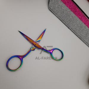 Tijeras profesionales de alta calidad para uñas de colores multiplasma, herramientas de manicura para cutículas con hoja afilada recta curvada - Product Image 4