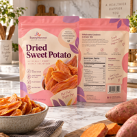 Sachets à fermeture éclair verticaux de qualité alimentaire les plus vendus, sacs personnalisés OEM ODM adaptés aux collations et aux patates douces séchées