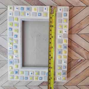 CADRES PHOTO CARRÉS LÉGERS ÉCOLOGIQUES À MOTIF ARGYLE BLEU - Product Image 2