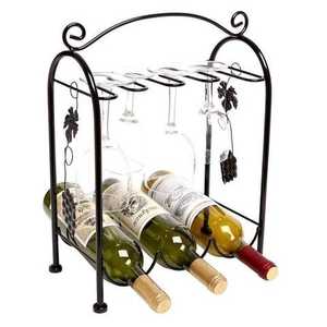 Metal <b>Wine</b> Rack Standing <b>Wine</b> Bottles <b>Holder</b> for Dining Room Tabletop Decor Copper Antique <b>Wine</b> <b>Holder</b> For Single Bottle - Product Image 3