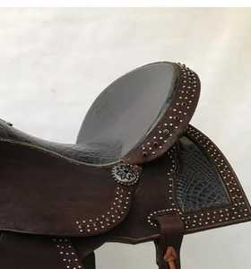 Sillín de caballo de carreras de barril occidental más vendido, cuero de vaquero Western Pleasure Trail al mejor precio - Product Image 4