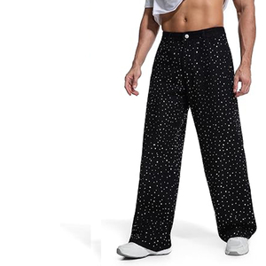 Pantalones Vaqueros Holgados Personalizados para Hombre, Estilo Vintage, 100% Algodón, con Estampado de Diamantes de Imitación, Corte Holgado, Estilo Y2K - Product Image 6