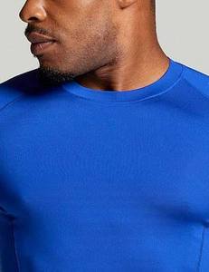 2025 Camisetas de compresión de patrón sólido de manga corta para hombres adultos Ropa de cuello redondo-Venta al por mayor - Product Image 6