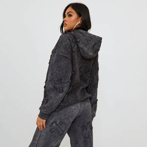 Conjunto Deportivo de 2 Piezas para Mujer, Chándal con Cremallera, Hecho de Algodón - Product Image 4