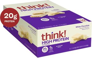 <b>think</b>! Protein Bars, High Protein Snacks, Gluten Free, Kosher Friendly, White Chocolate 2.1 Oz per Bar, 10 Count - Product Image 4