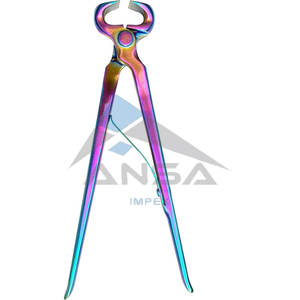 Pinces à sabots maréchal-ferrant 12 pouces arc-en-ciel revêtu de Plasma pré-chargé printemps fer à cheval tondeuse robuste abandonné forgé Chrome - Product Image 6