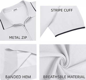 Tissu solide 100% de satin de coton décontracté pour hommes pour la chemise coupe ample affaires décontracté à manches courtes respirant été T-Shirt - Product Image 5