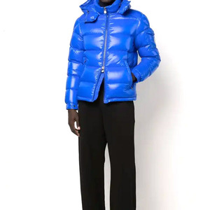 Cómodas chaquetas cálidas de invierno para hombre Nuevo Abrigo acolchado con cremallera forrado de burbujas con cuello con capucha - Product Image 5