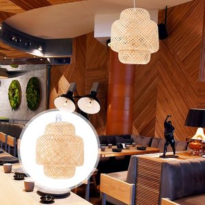 Lámpara colgante de ratán tejida a mano, lámpara colgante Bohemia para decoración de hogar, cafetería y hotel - Product Image 2