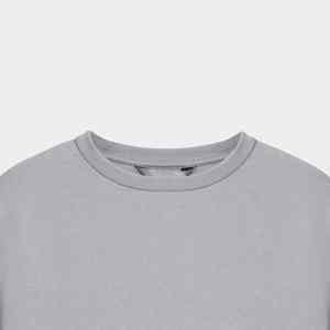 Nouveau design couleur unie coton sweat pour femmes prix de gros tricoté décontracté respirant sweat à col rond pour femme - Product Image 2