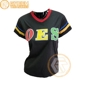T-shirt de commande de l'étoile de l'Est en gros Vêtements en jersey de coton T-shirt OES respirant de haute qualité Vêtements grecs pour femmes - Product Image 5