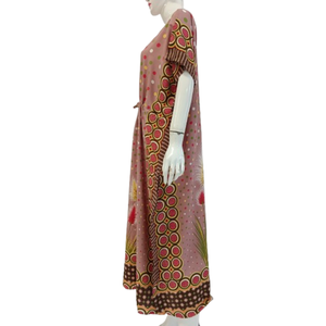 Women Soft <b>Kaftan</b> <b>Dress</b> Daily Simple Floor-Length Rayon Jumbo Size String in the Middle by Chrysanta - Product Image 6