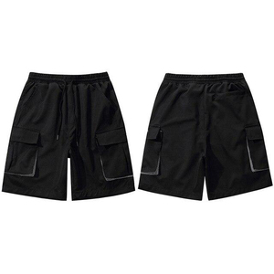 Cargo Styles Shorts Grandes Poches Hommes Streetwear Noir Baggy Shorts Mode - Product Image 5