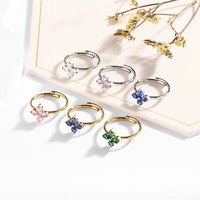 EDGE Edelstahl Neuerscheinung Mode-Schmuck Trendiger Verstellbarer Offener Titan-Stahl Zirkonia-Ring für Damen