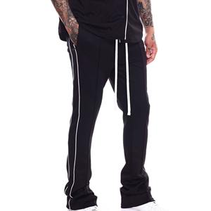 Pantalones de chándal apilados de color sólido para hombre de producción de calidad superior en mayorista, cantidad a granel, Jogger apilado transpirable ajustado - Product Image 4