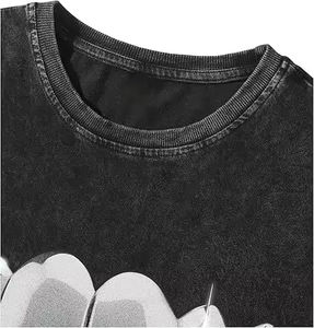 Hombres 100% algodón 240sm Calidad de lujo Oversized Boxy Fit Drop Shoulder Diseño personalizado En blanco O Cuello Camiseta de calidad premium - Product Image 3