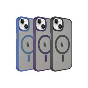 Coque en silicone violet foncé Netzy pour iPhone 14 Plus compatible MagSafe avec recharge sans fil, finition électroplaquée, logo - Product Image 2