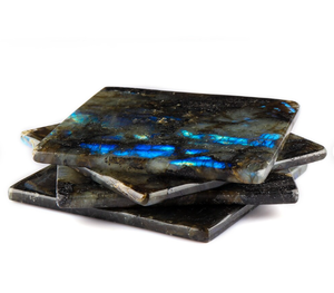 ชุดที่รองแก้วหินลาบราดอไรต์ธรรมชาติ,ที่รองแก้วคริสตัลสำหรับโต๊ะกาแฟของขวัญสำหรับเพื่อน - Product Image 6