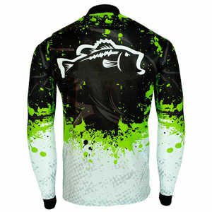 Ropa de pesca, lo último en ropa de camuflaje a la moda para hombres, fabricación de camisas de pesca transpirables de secado rápido UV, Material de poliéster personalizado - Product Image 2