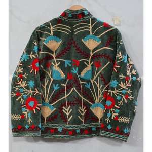 <b>Womens</b> Handcrafted Boho <b>Velvet</b> <b>Jacket</b> Designer Ethnic Winter Coat, Perfect for Seasonal Fashion - Product Image 4