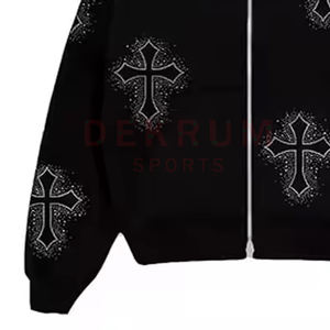 Street Wear Best Design Good Quality <b>Rhinestone</b> Men <b>Hoodies</b> Latest Price Lightweight Full Sleeve <b>Rhinestone</b> <b>Hoodies</b> - Product Image 2