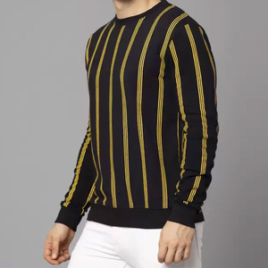 Sweat-shirt à col rond en molleton de coton chaud pour homme, motif uni décontracté avec doublure douce, technique de teinture unie, service OEM - Product Image 3