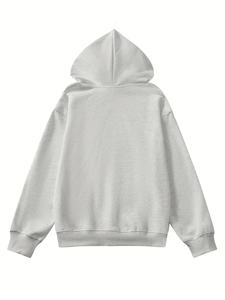 Sudadera con capucha de lana con logotipo personalizado al por mayor para mujer, pijamas de invierno pesados, sudaderas con capucha gruesas lisas - Product Image 4