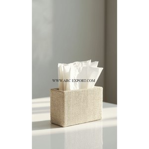 Porte-papier de soie décoratif de table le plus vendu à la main et boîte forme personnalisée nouvelle boîte de distributeur de mouchoirs de cuisine élégante - Product Image 6