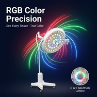 Mobile OP-Lampe mit RGB-Farbkompensation, Chirurgische Leuchte für den Operationssaal mit Akku, CE-zertifiziert