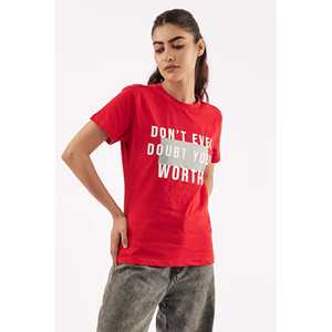 T-shirt rouge pour femme - Product Image 5