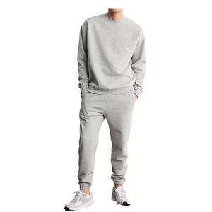 Customized Men's Warm Teddy Fleece Crew <b>Neck</b> Pullover Sweatshirts 100% Cotton Solid Pattern Winter Printed - Product Image 3