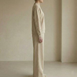 Nouvelle Collection 2026 : Ensemble Minimaliste Monochrome – Short Skinny et Pull Col Montant – Personnalisation Logo – Streetwear 100% Coton - Product Image 3