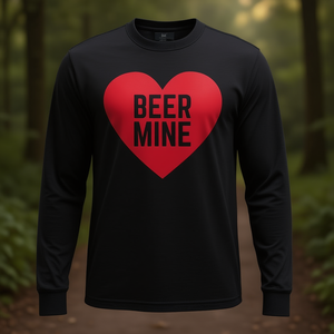 Valentine's Day Long Sleeve T-<b>Shirt</b> <b>Beer</b> Mine for <b>Beer</b> Drinkers Promotional T-<b>Shirt</b> - Product Image 3