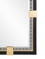 Miroir encadré de style marocain moderne avec incrustations en os, motif floral, fait main, forme ovale, couleur personnalisable, écologique, décoratif