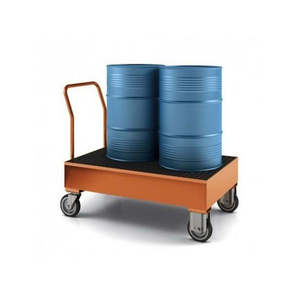 Industrial Four-Wheel <b>Trolley</b> 4x200 Litre Collection Tank Steel Roll Container for Storage Tools Powder Coating OEM Customizable - Product Image 1