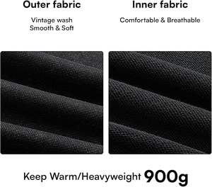 Sweat à capuche graphique oversize délavé unisexe, pull vintage épais pour homme et femme, style streetwear automne - Product Image 6