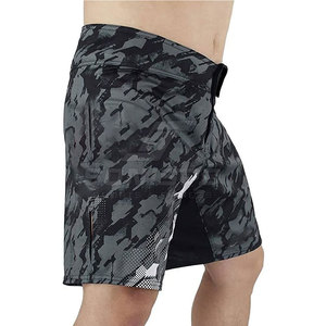 กางเกงฝึกซ้อม MMA สำหรับผู้ชาย สีและโลโก้แบบกำหนดเอง พิมพ์ลายแบบ Sublimation ผ้าโพลีเอสเตอร์ 100% ระบายเหงื่อได้ดี ชุดกีฬาต่อสู้ - Product Image 2
