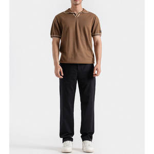 Toile solide sur mesure de haute qualité pour chemises, derniers modèles, mélange de spandex/coton, manches courtes pour hommes avec logo personnalisé, couleur - Product Image 1