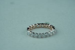 แหวนเพชรสำหรับปลูกในห้องปฏิบัติการสุดหรูทรงกลม VS1ชัดเจนได้รับการรับรอง IGI SGL โกลด์โรสโกลด์ - Product Image 3