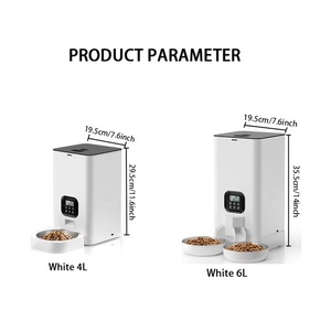 Comedero Automático de Plástico para Mascotas de 4L y 6L, Dispensador de Comida Temporizado para Perros y Gatos, Control de Porciones Programable, Alimentado por Batería USB - Product Image 2