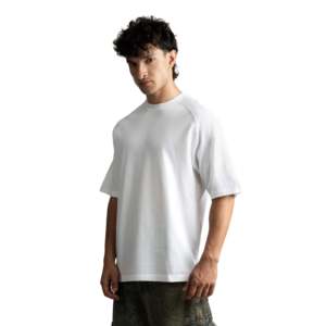 Paquete de 3 Camisetas R32 Blancas Raglan GOTS Orgánicas de 220 g/m², Camisetas de Punto para Fitness y Moda con Diseño Comprimido - Product Image 2