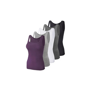 Camisetas sin mangas de punto transpirable para hombre, cuello redondo, ropa deportiva 100% algodón - Product Image 3