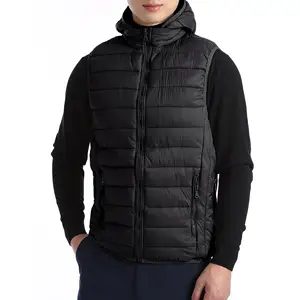 Popular Custom logo sleeveless winter heating cotton vest low price puffer vest