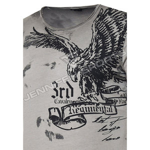T-shirt personnalisé pour homme, effet délavé, streetwear, hip hop, 100% coton, impression personnalisée, coupe classique, vintage, manches courtes, léger - Product Image 2