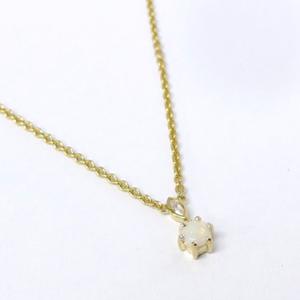 S925 14K ชุบทองมินิมอลคิวบิกเซอร์โคเนียสร้อยคอโอปอลออสเตรเลียปรับแต่งได้สำหรับขายปลีก - Product Image 1