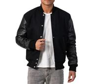 Blouson bombardier personnalisé de haute qualité manches pour hommes broderie en chenille baseball vestes d'université Letterman pour hommes