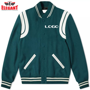 Veste universitaire pour homme en toile de haute qualité, style Letterman, manches longues, col montant, poches, style streetwear - Product Image 2