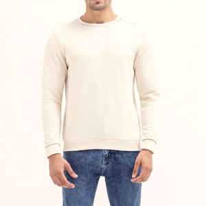 Vêtements de rue de couleur peau Sweat-shirt uni personnalisé de haute qualité Sweat-shirt à la mode pour hommes avec impression de logo personnalisé - Product Image 1